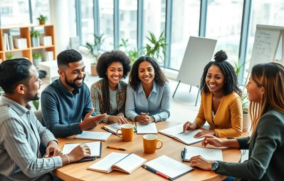 Warm small-group learning conversation